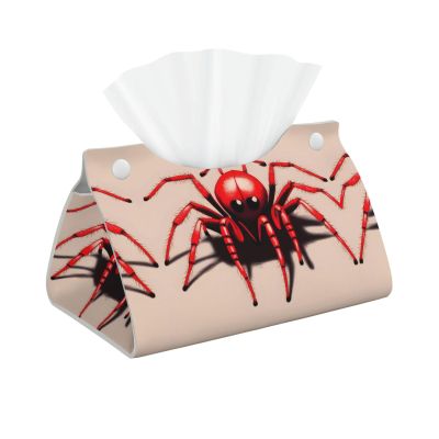 Cute Red Spider Tissue Box