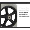 1 Pair 6/7/8-Inch Wheelchair Front Caster Wheels, Solid Replacement Wheels, Black, 6 in/15 cm view 3