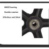 1 Pair 6/7/8-Inch Wheelchair Front Caster Wheels, Solid Replacement Wheels, Black, 6 in/15 cm view 4