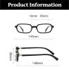 LJCZKA Rectangular Blue-Light-Blocking Glasses for Women and Men, Small Square Non-Prescription Frames for TV and Gaming, Black Leopard, 0.0, x view 3
