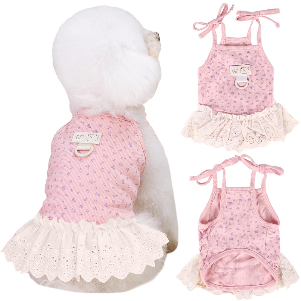 Yaopelky Summer Dress for Small Dogs and Cats