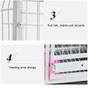 WLCNYL Heavy-Duty Dog Crate with Double Doors, Roof Hatch and Wheels view 2