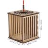 Portable Wooden Cricket Cage for Children, Beige, 1 Piece view 2