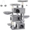 Hoppa! - Large Cat Tree - 3 Cat Caves - Gray view 1