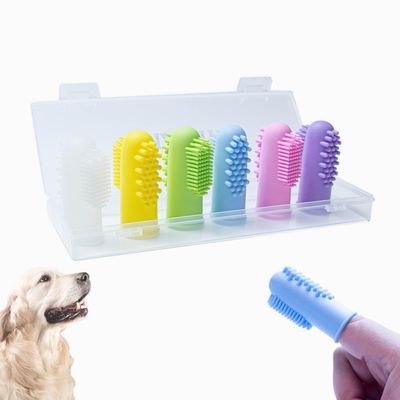 6-Pack Dog Finger Toothbrush Set