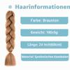 #30 Brown-Toned Synthetic Braiding Hair, 24 Inches, 3 Packs, Easy Jumbo Braid, Pre-Stretched Extensions view 2