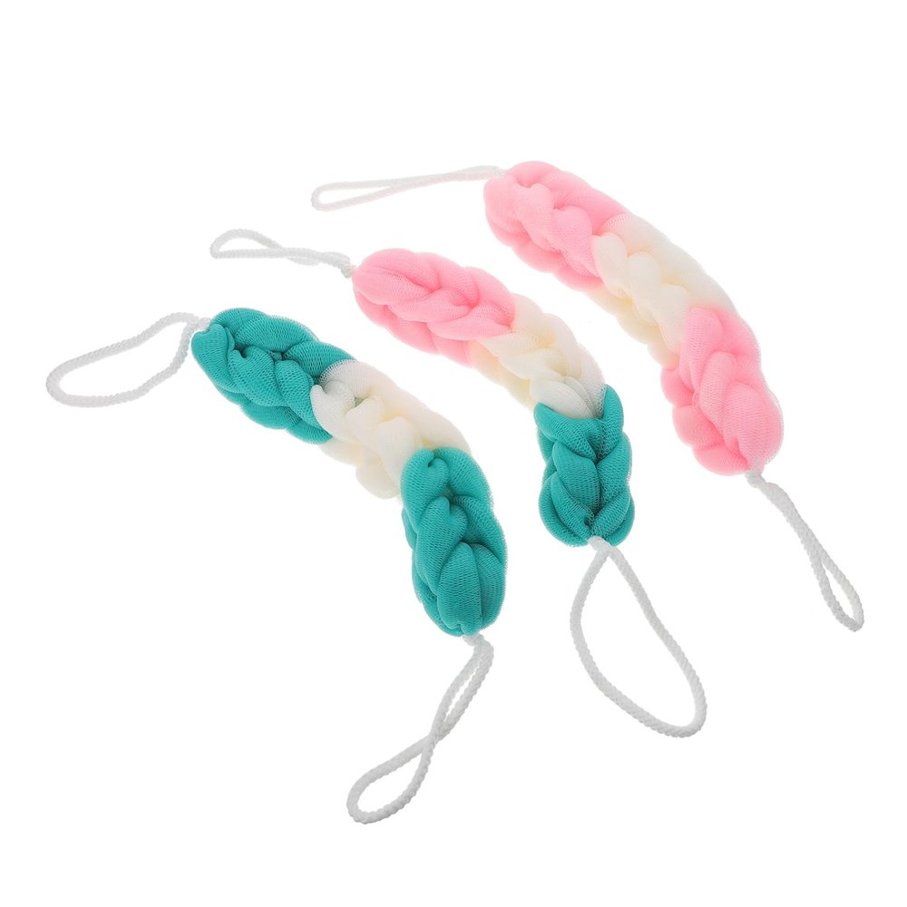 3 Nylon Shower Poufs for Gentle Exfoliation and Lather
