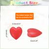 QUARKZMAN 10 Pairs Heart-Shaped Silicone Eyeglass Ear Grips, Red view 2