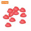 QUARKZMAN 10 Pairs Heart-Shaped Silicone Eyeglass Ear Grips, Red view 3