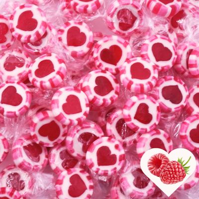 EinsSein Heart Candies, Pink-White, 5 kg | Handmade Rock Candies
