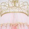 RDWQDGJG Canopy with Metal Lace Crown, Hanging Net and Curtain view 2