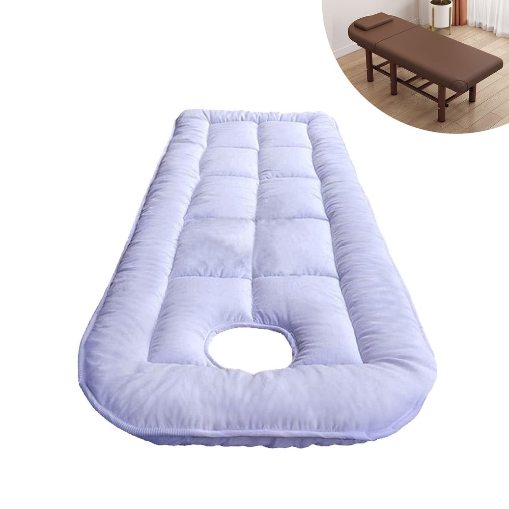 LXJDDLD White 60 x 190 cm Non-Slip Lash Bed Cushion, Round Head
