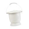 Milageto Portable Bedpan Urinal with Lid, Thickened PP, White view 1