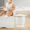 Milageto Portable Bedpan Urinal with Lid, Thickened PP, White view 2