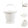 Milageto Portable Bedpan Urinal with Lid, Thickened PP, White view 3