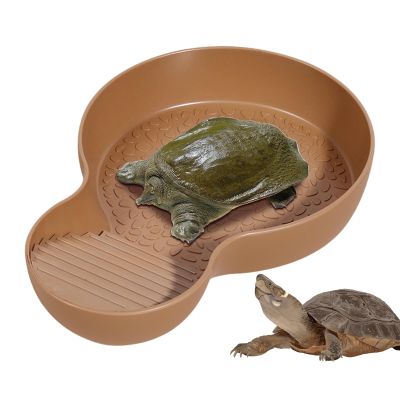 Turtle Water Bowl, Anti-Slip Turtle Bath Pool