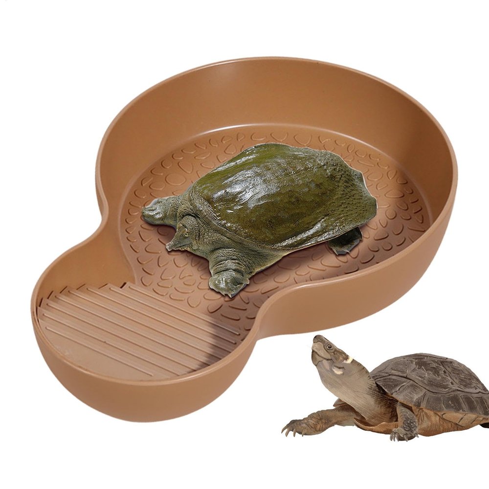 Turtle Water Bowl, Anti-Slip Turtle Bath Pool