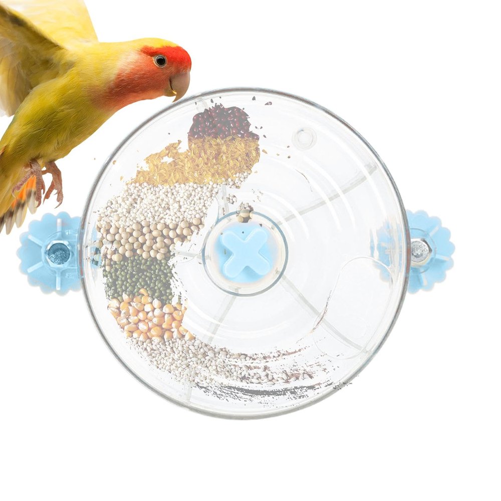 Bird Feeder with Rotating Wheel