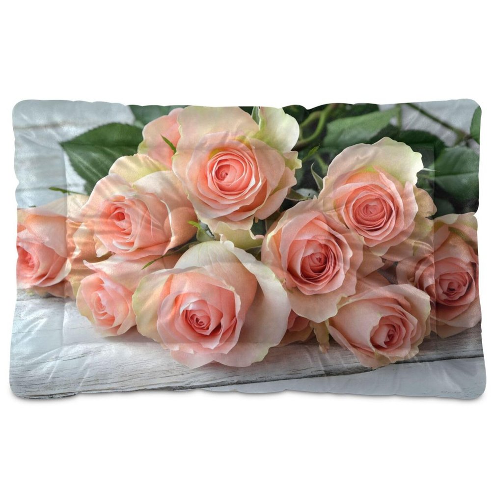 Waassud Beautiful Roses Thick Dog Bed Mat, Non-Slip Chew-Resistant Pet Bed for Dogs and Cats, Soft Washable Kennel Crate Pad for Floor, Sofa or Car, 45.7 cm x 61.0 cm