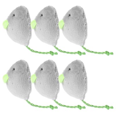 Milisten 6-Pack Plush Cat Toy Mice