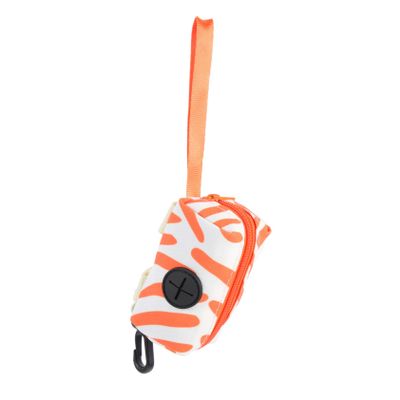BESPORTBLE Portable Fabric Pet Waste Bag Holder, Orange