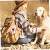 BESPORTBLE Portable Fabric Pet Waste Bag Holder, Orange view 3