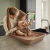 Leander Hoodie Hooded Bath Towel, Cotton Terry - Woodland Grey - Gray - NEW view 4