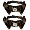 Adjustable Bow Tie Collars for Cats and Dogs, Gold Boho Sea Turtle, 2-Pack view 1