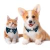 Bow Ties for Cats and Dogs, Adjustable, for Puppies and Kittens, Sea Turtles on Blue Waves, 2 Pack view 2