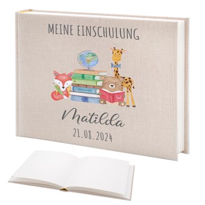 Wunderwunsch Personalized Baby Photo Album, Large Children's Album with Name