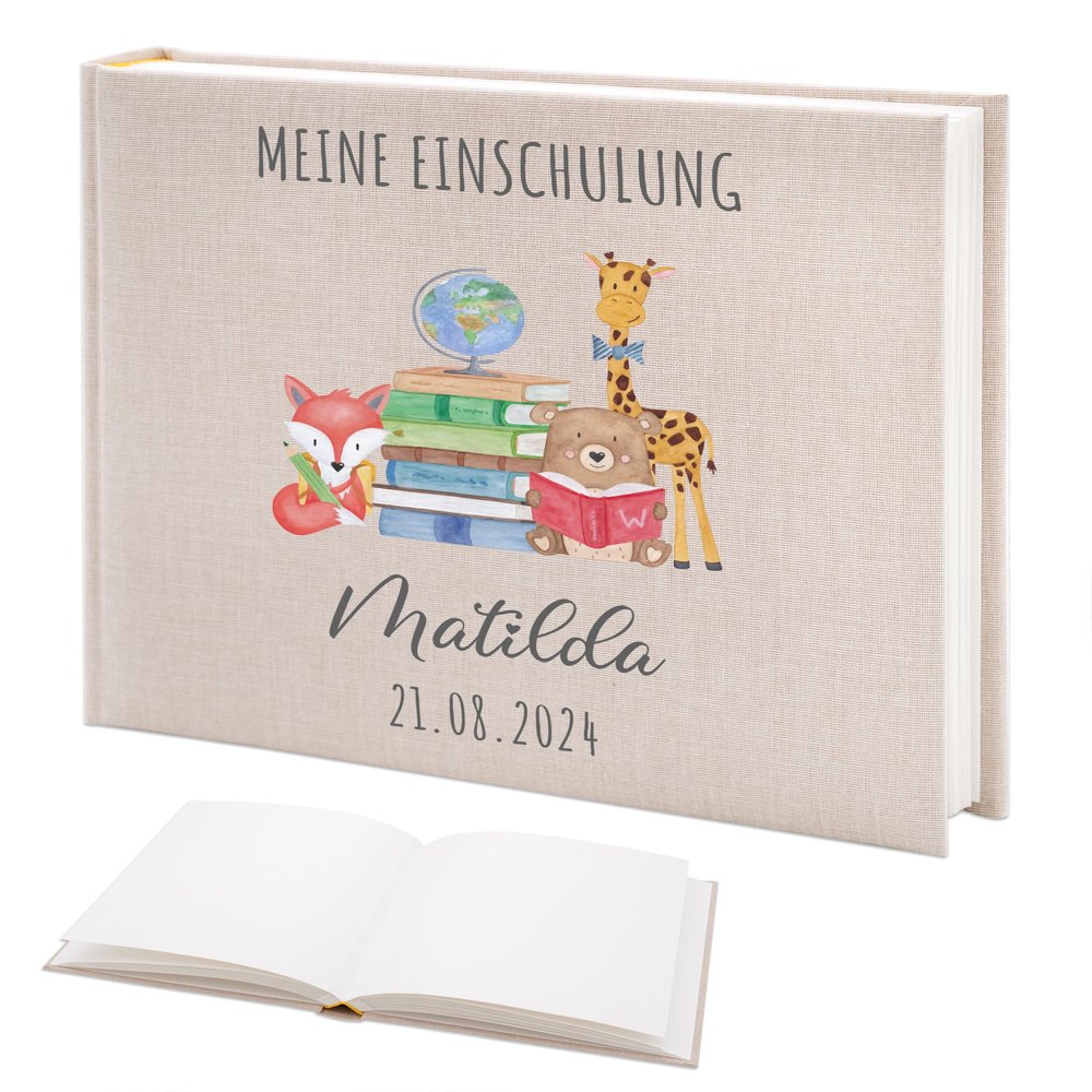 Wunderwunsch Personalized Baby Photo Album, Large Children's Album with Name