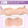 Funxzior Silicone Breast Prostheses for Crossdressers, Strapless Tube Top view 2