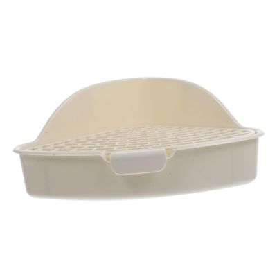 Veemoon Triangular Plastic Pet Toilet with Filter Base