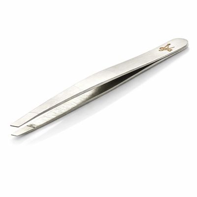 Juwel Professional Eyebrow Tweezers, German Stainless Steel, Precision Tip, Nonslip, 9.5 cm