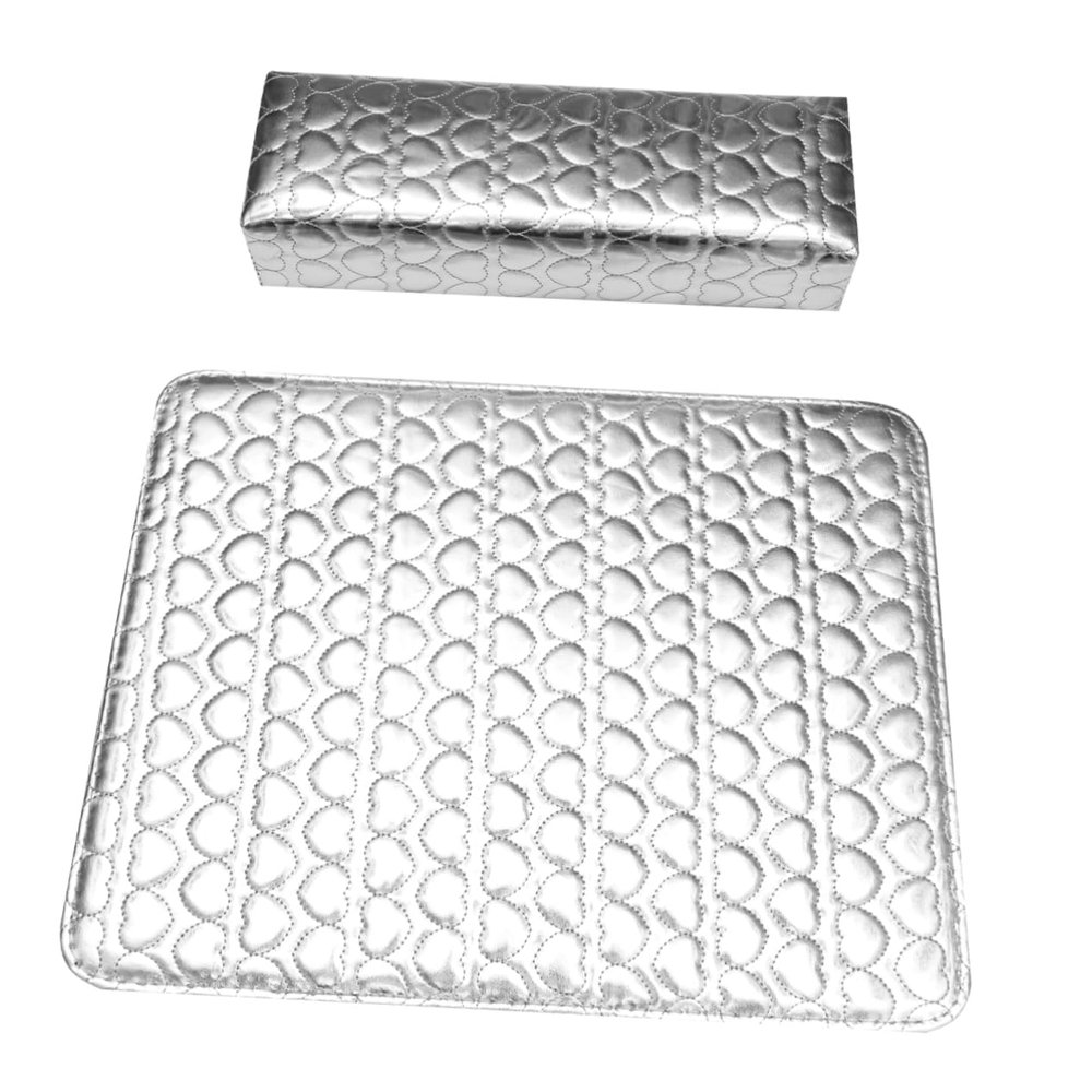 PU Leather Nail Cushion with Heart Pattern for Manicure Salons