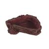 HANABASS Reptile Food Bowl, Brown Faux Tree Bark Look, Resin view 1