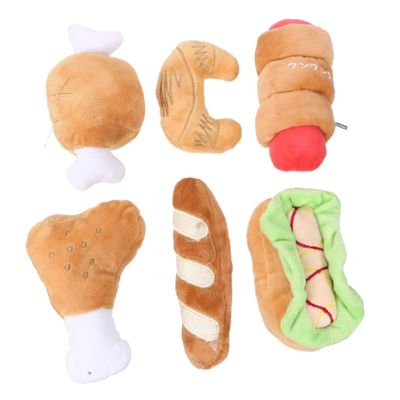 BUGUUYO 6-Pack Dog Chew & Squeaky Plush Toys