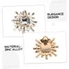 LIFKOME Removable Shoe Clips for Wedding Shoes, Gold, Rhinestones view 3
