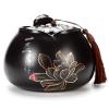 Handmade Black Pet Urn for Dog and Cat Ashes, Keepsake Memorial Box (S) view 1