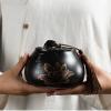 Handmade Black Pet Urn for Dog and Cat Ashes, Keepsake Memorial Box (S) view 2