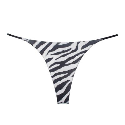 Sexy Underwear Set, Women's Thong with Thin Straps, Low-Waist Seamless Bikini (Orange, L)
