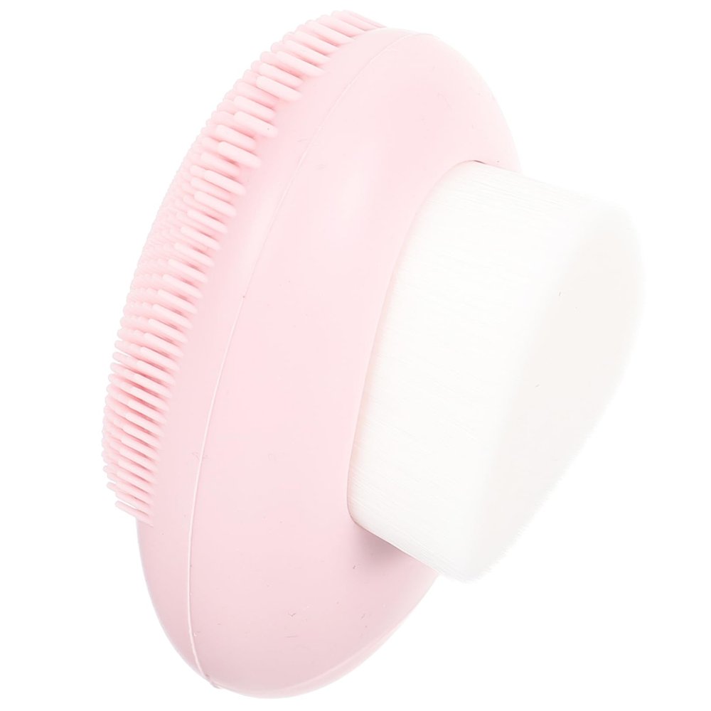 Manual Facial Cleansing Brush, Pink, Double-Sided