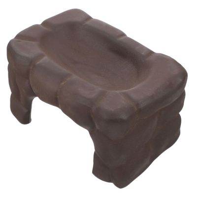 Ceramic Basking Platform for Turtles, Coffee-Colored