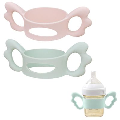 CATOR 2-Pack Silicone Wide-Neck Baby Bottle Handles