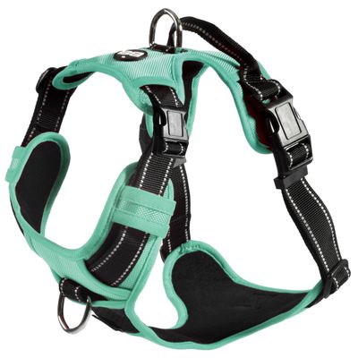 Bobby Rando Walk Dog Harness, XS, Reflective Nylon, Adjustable Buckles, Blue, Neck 20–32 cm, Chest 36–43 cm