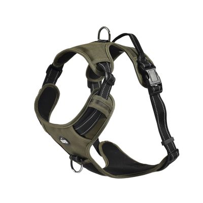 Bobby Rando Walk Dog Harness, XS, Reflective Nylon, Khaki, Neck 20–32 cm, Chest 36–43 cm