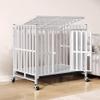 Indestructible Indoor Dog Crate with Tray and Wheels view 1