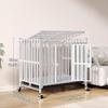 Indestructible Indoor Dog Crate with Tray and Wheels view 4