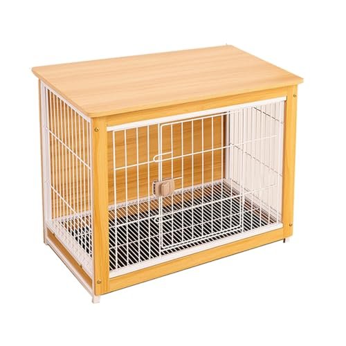 Wooden Dog Crate with Universal Wheels
