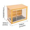 Wooden Dog Crate with Universal Wheels view 2